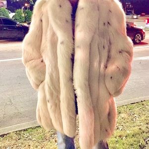 SOLD!!  Genuine Norwegian Fox Coat-  Supreme Quality